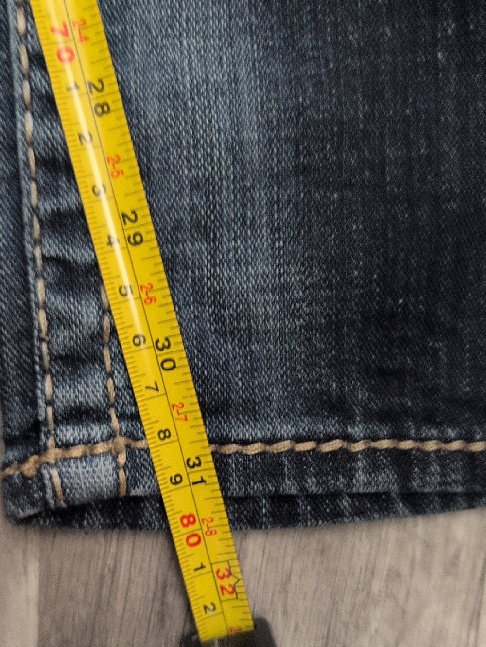 Big Star Liv Mid-Rise Dark Blue Skinny Jeans with Faded Whiskering 25L - Picture 10 of 11